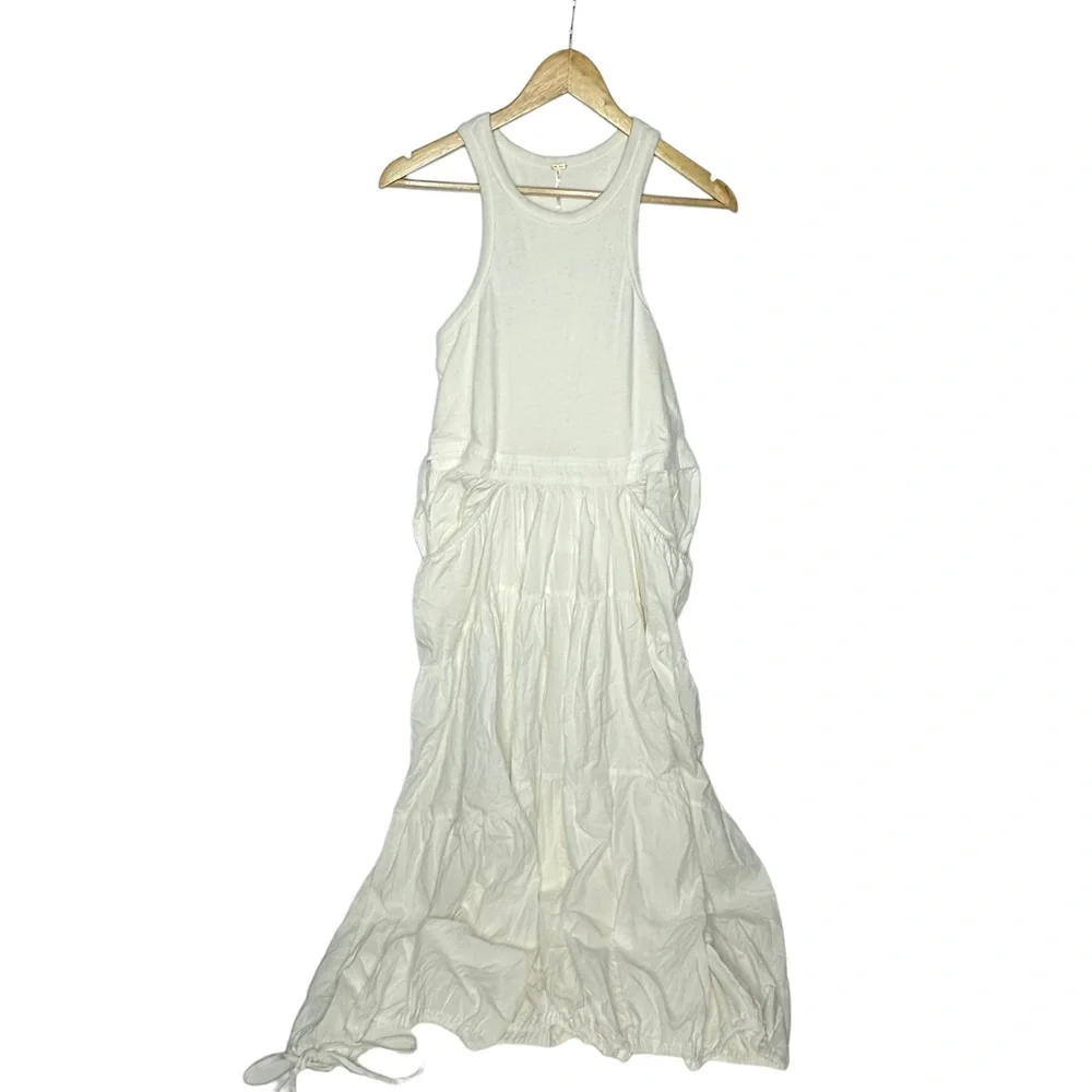FLASH TODAY Last Chance NWT Free People Akino Tank Midi Parachute Dress white xs - Picture 4 of 11
